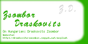 zsombor draskovits business card